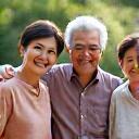 The smiling Chen family.